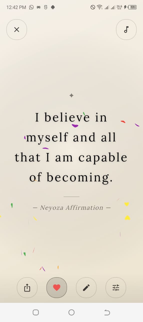 Affirmation · full screen