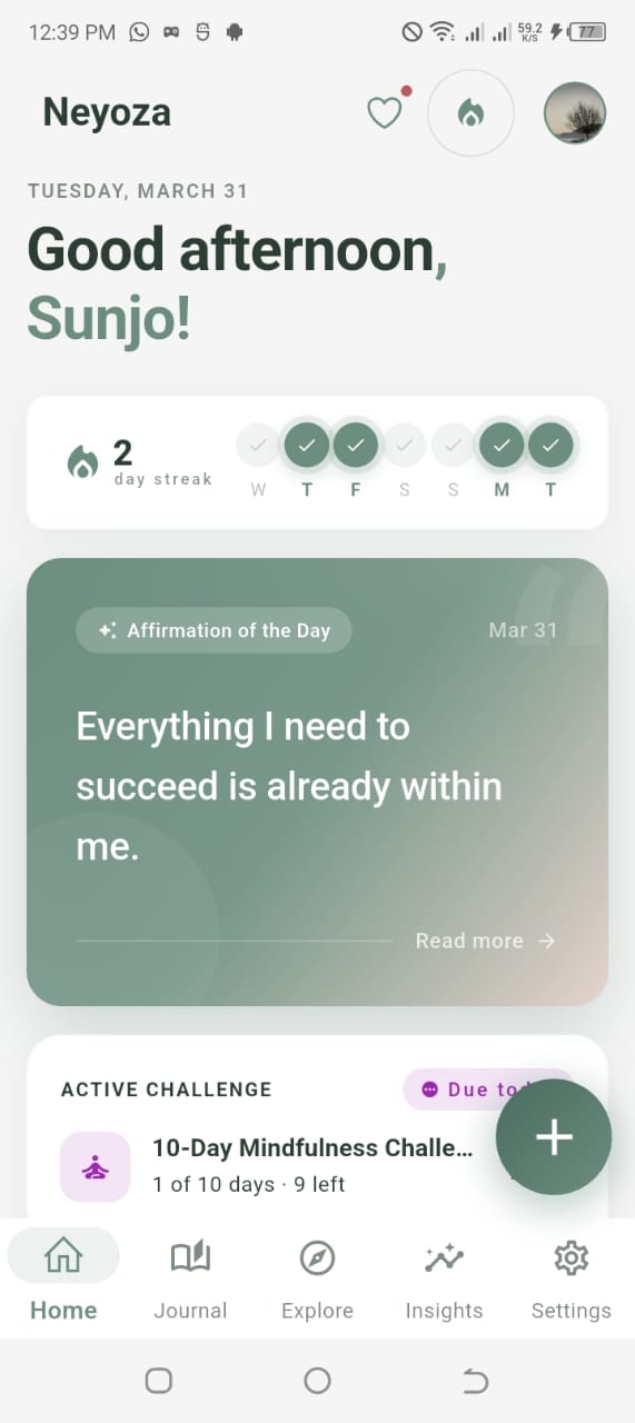 Streak · a gentler calendar